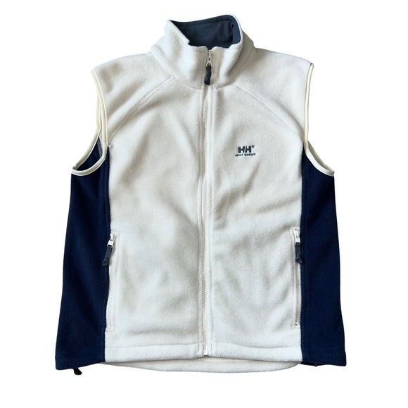 Helly Hansen Zip Up Fleece Vest Blue Ivory Size Small‎ - Picture 1 of 7